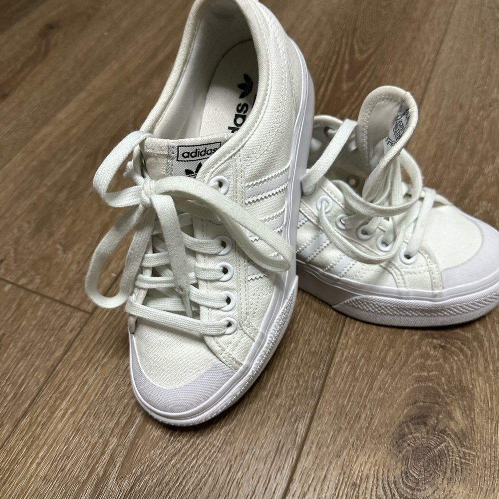 Adidas Classic White Canvas Shoes